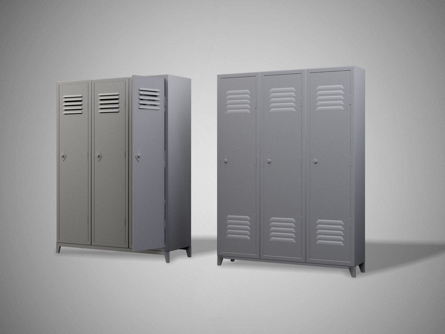 Games Locker Pbr Metal Model - TurboSquid 1352424