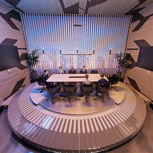 3D model Conference Room Meeting Room with Animated Characters