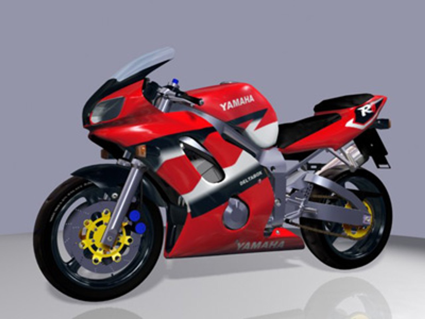 Yamaha R6 2001 3d Model