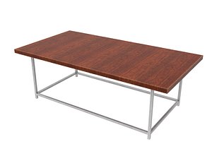 3D Wooden Flat Table model