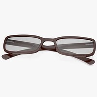 Retro Optical Square Brown Glasses Folded