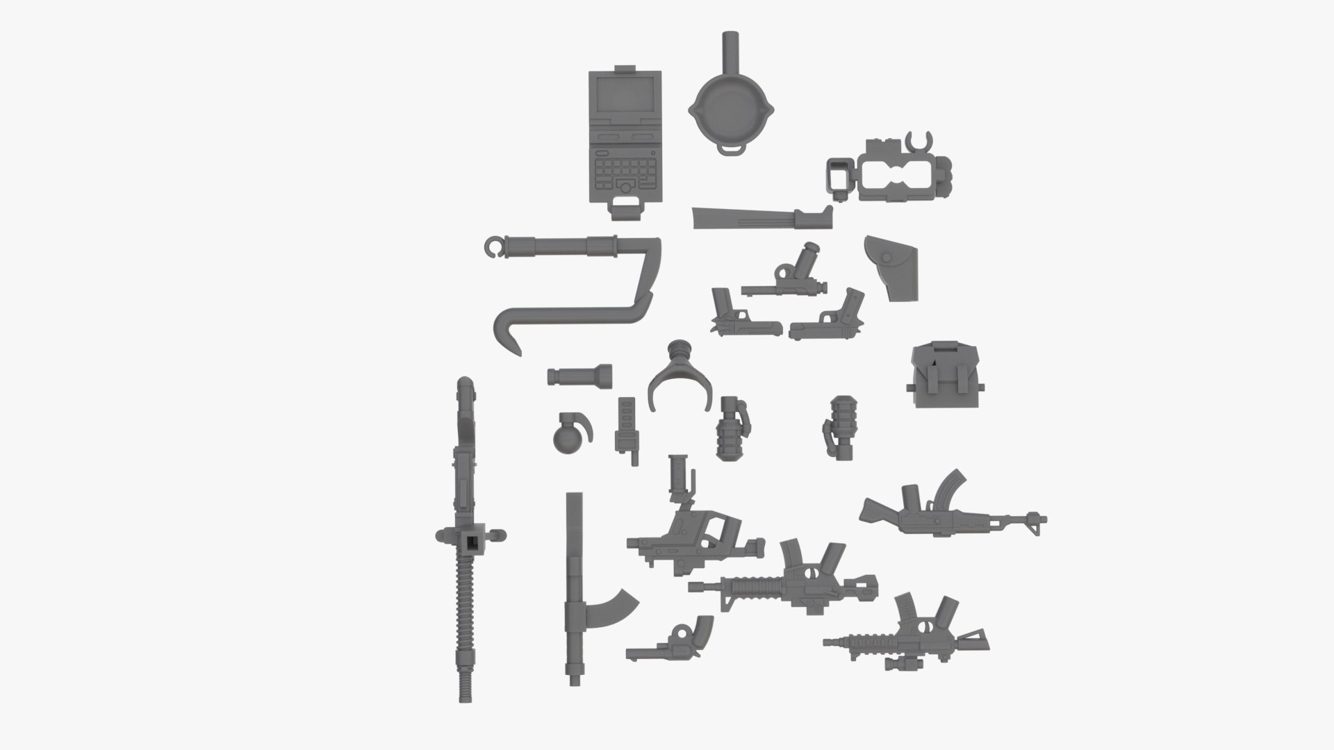 Lego Realsize 3D Scan Weapons Collection Model - TurboSquid 2044697