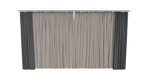 Brown Gray Curtains