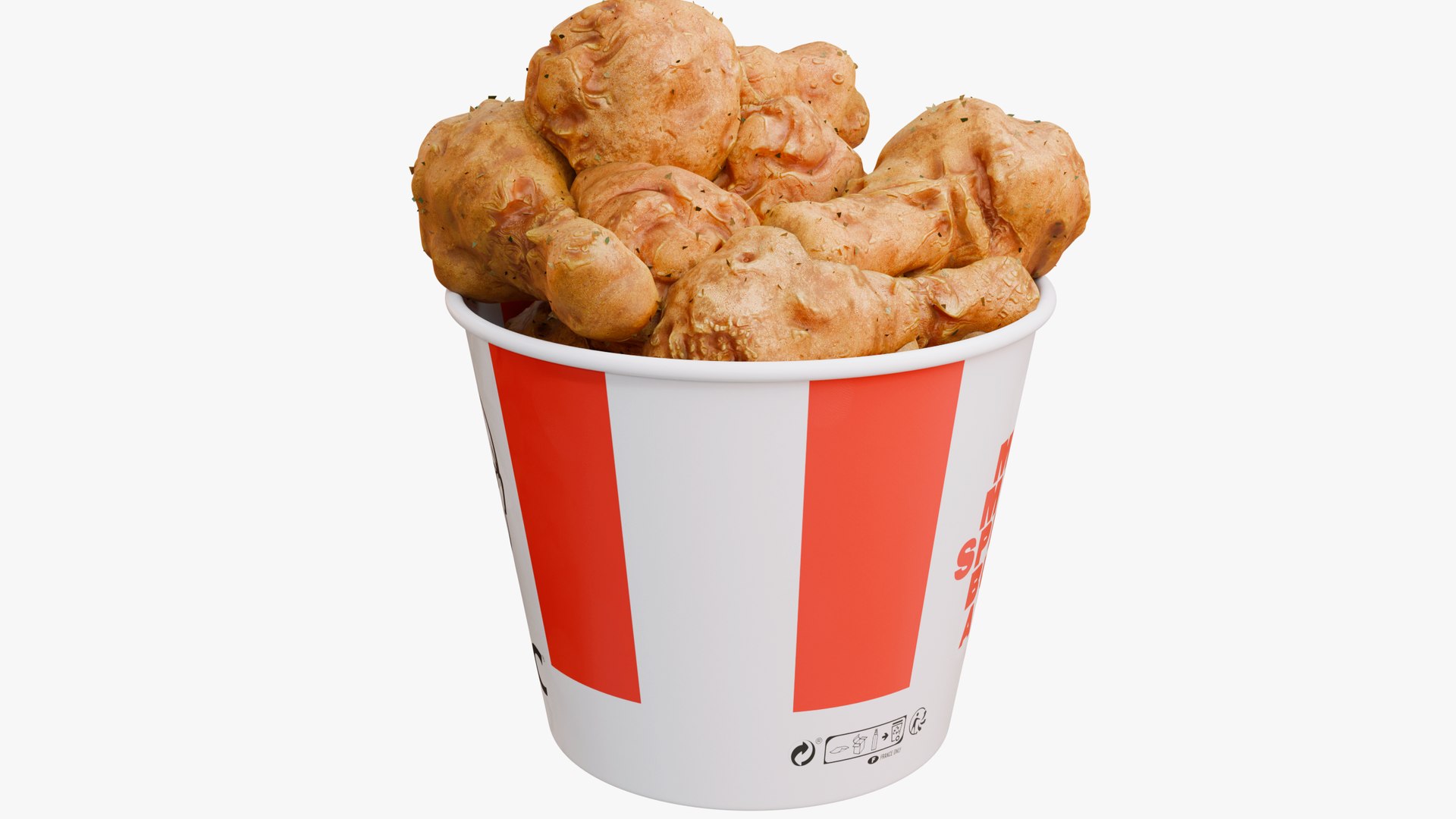 3D KFC Fried Chicken Bucket - TurboSquid 2251727