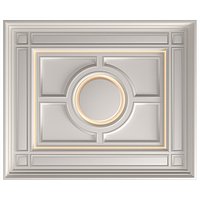 Modern coffered illuminated ceiling Art Deco style 3D model
