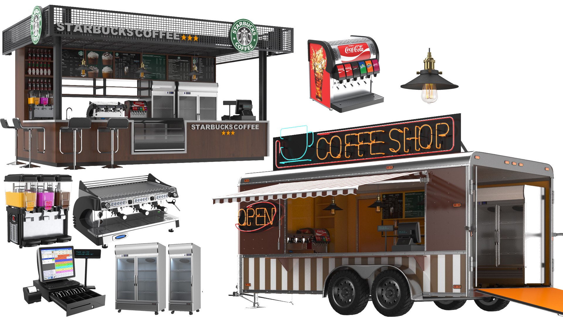 3D Two Detailed Coffee Shops Kiosk And Truck https://p.turbosquid.com/ts-thumb/6R/eNaEfc/zS/1/jpg/1688973637/1920x1080/fit_q87/191b066a9089a11218d9f2d57690896fffdb46da/1.jpg