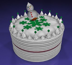 christmas cake c4d