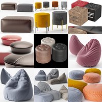 Set of poufs