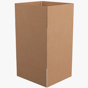 Cardboard box 3D model