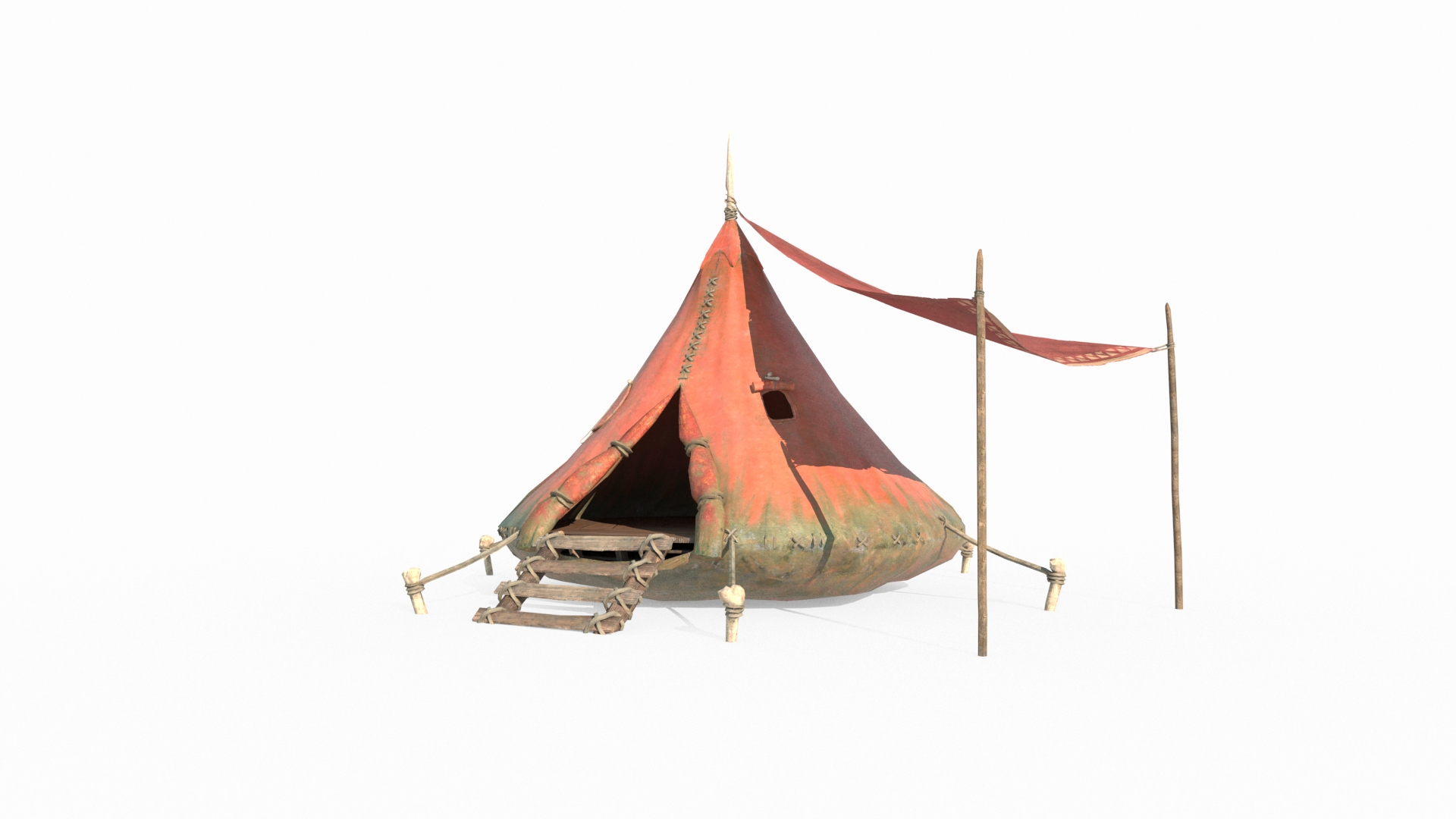 3D Model Magical Style Campsite Pointed Tent - TurboSquid 2359710