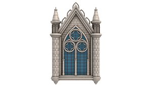 3D Gothic Window