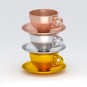 Tea Cup Collection 3D model