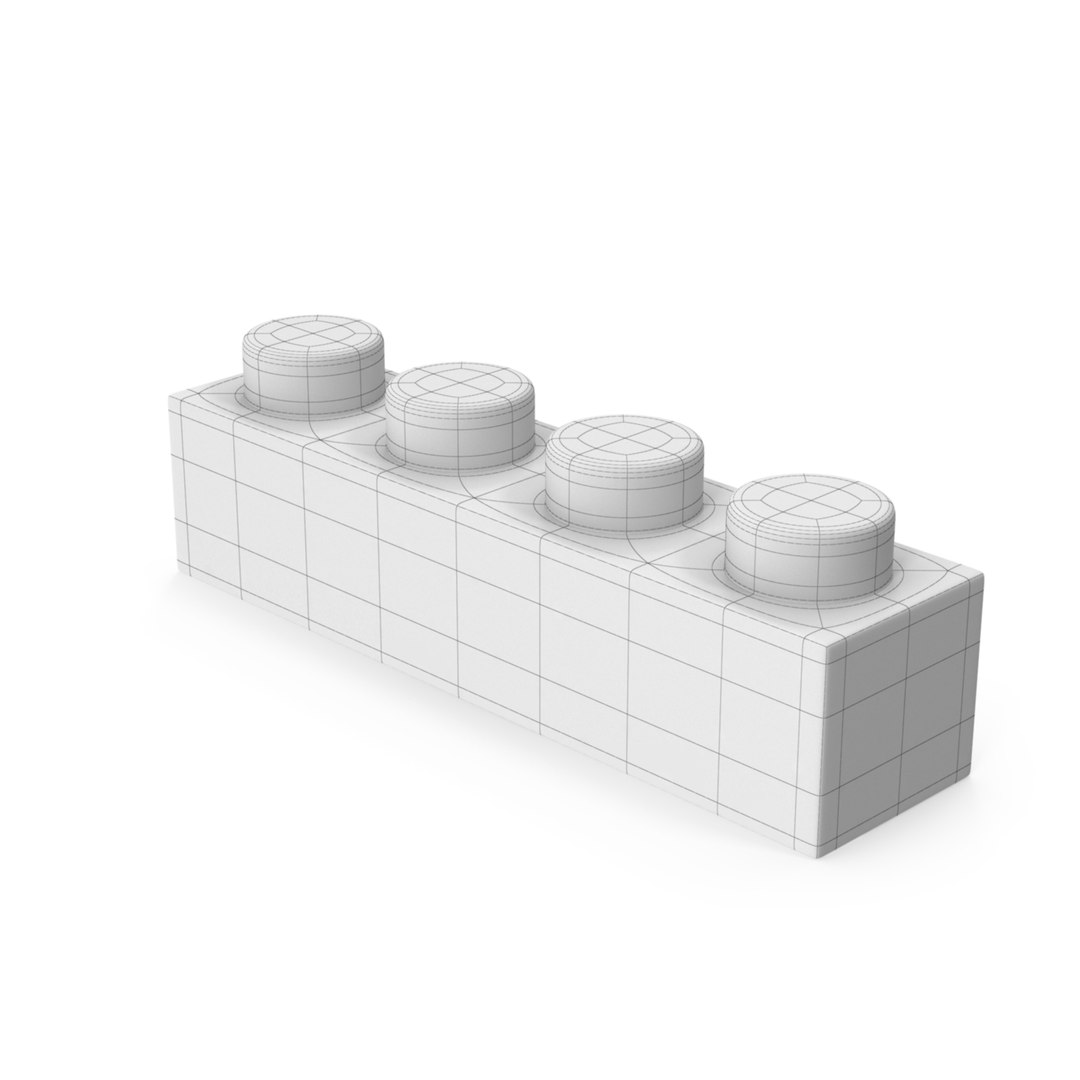 Toy Block 1x4 3D Model - TurboSquid 2372395