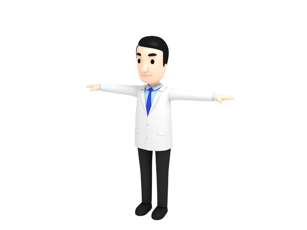 3D doctor character cartoon