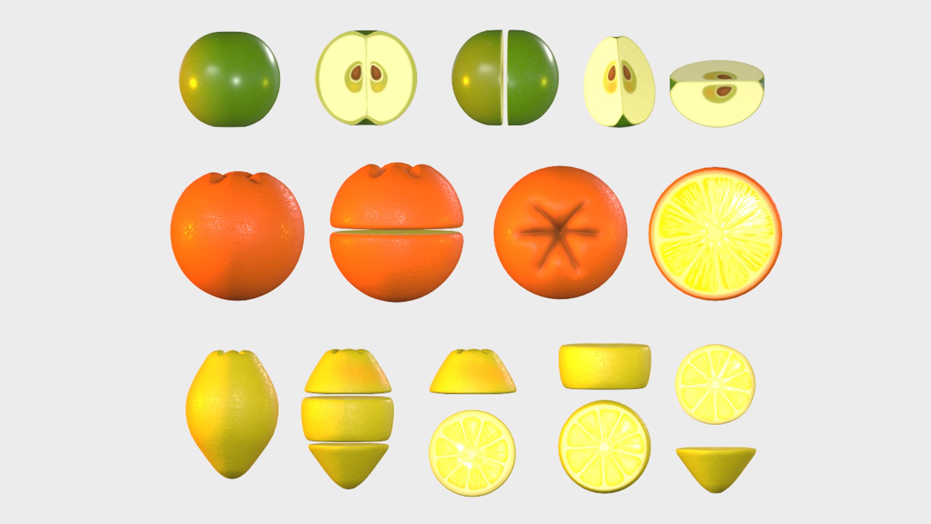 3D Toy Fruits Model - TurboSquid 2194223