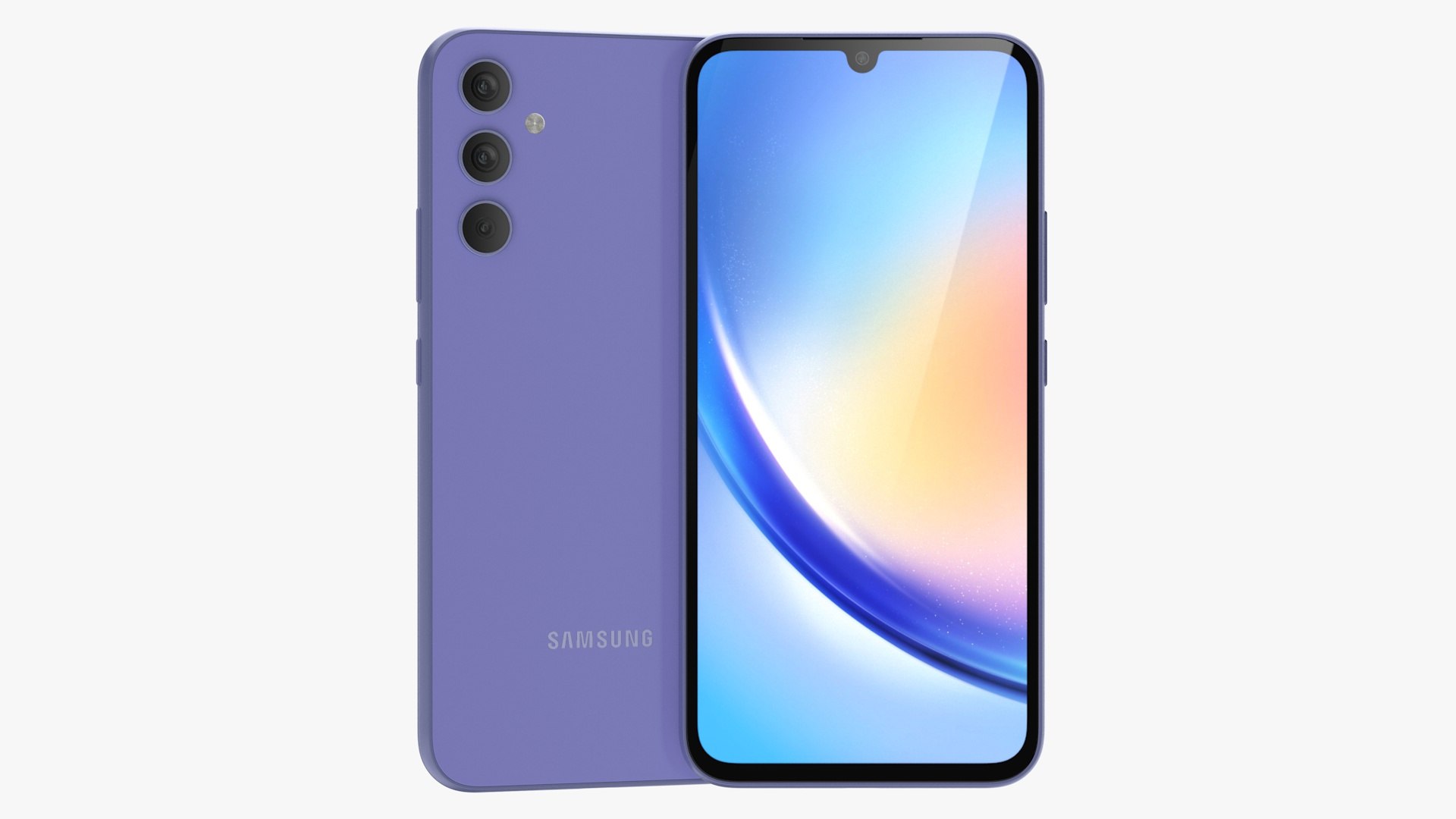 3D модель Samsung Galaxy A34 Violet - TurboSquid 2039467