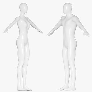 Male and Female Mannequin 02 3D model