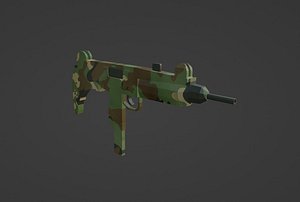 3D Low Poly Uzi