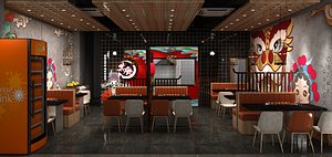 Barbecue restaurant 3D
