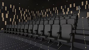 3D Modern Cinema Hall 06 model