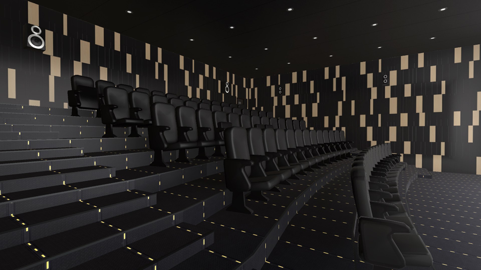 3D Modern Cinema Hall 06 model - TurboSquid 1757390