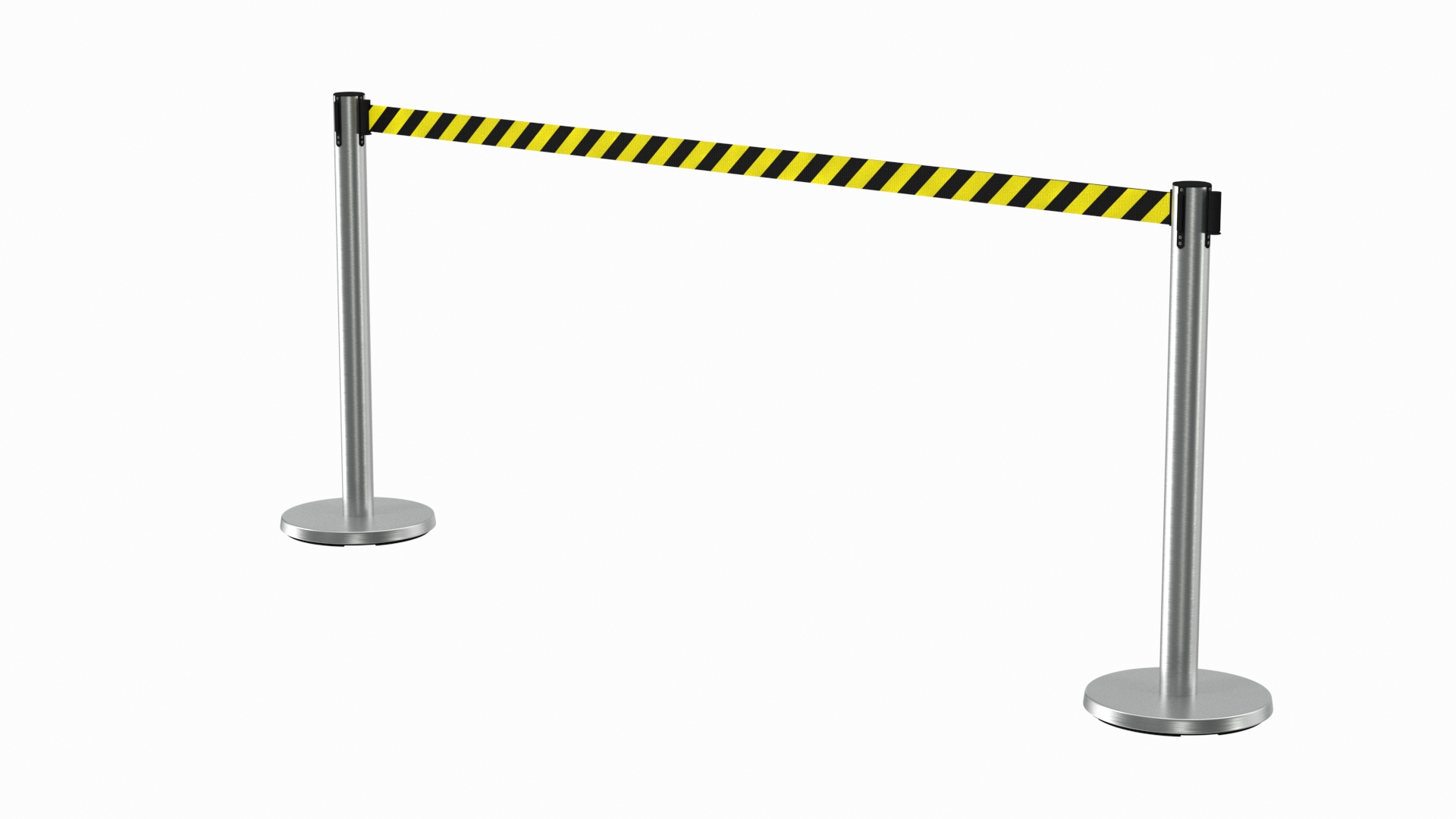 3D Barrier Stanchion with Yellow Belt model TurboSquid 2095086