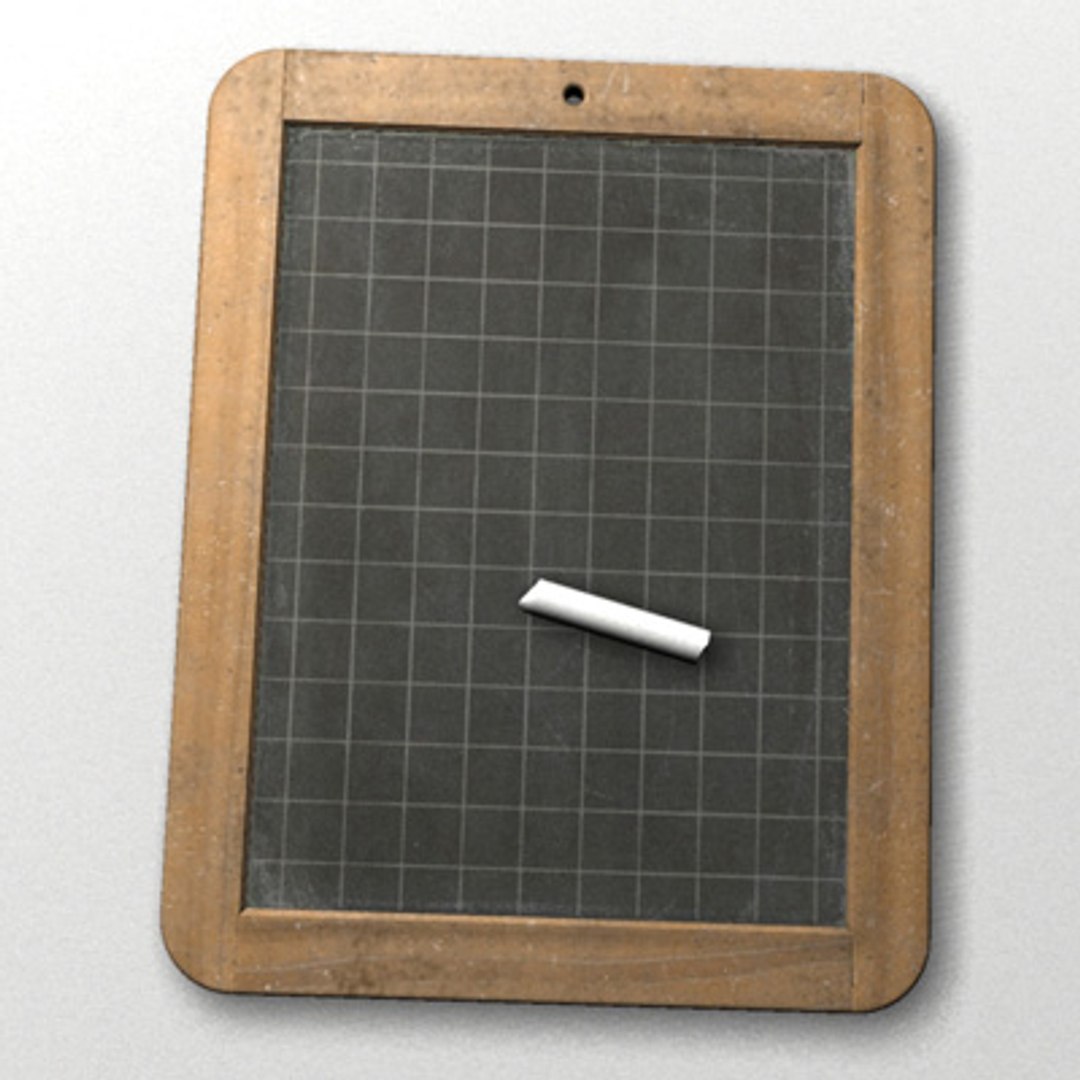 3d School Slate Model