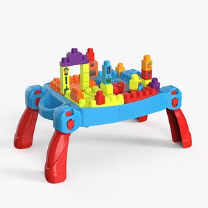 3D model Mega Bloks Build and Learn Table