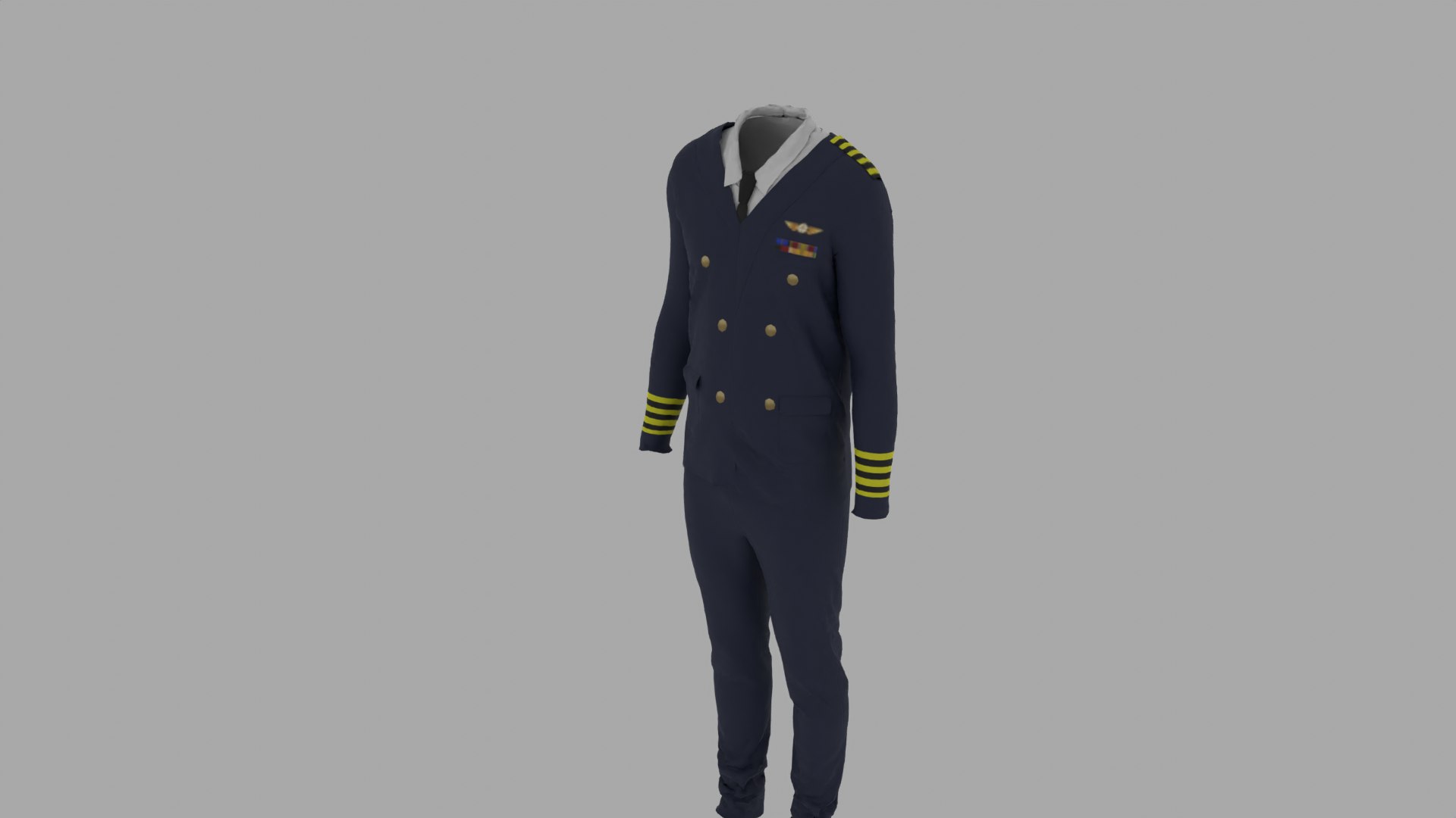 Pilot Uniform 3D Model - TurboSquid 1973276