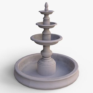 3D PBR Modern Memorial Fountain A