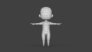3D character - boy base mesh model