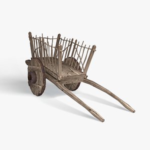 3d model medieval cart