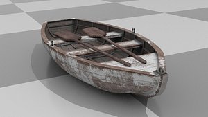 Old Dinghy Rowboat model
