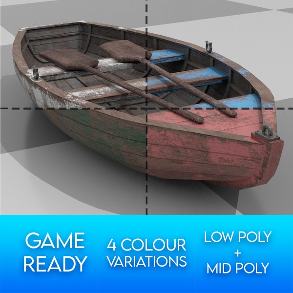 modelo 3d Old Dinghy Rowboat - TurboSquid 1970227