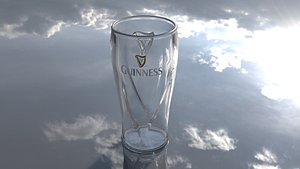 3D guinness beer glass model