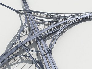 3D highway viaduct flyover