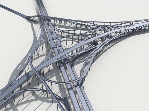 3D flyover highway - TurboSquid 1403304