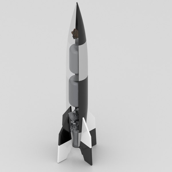 modelo 3d V2 Rocket with parts - TurboSquid 2083551