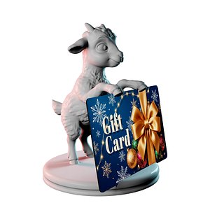 A Little Goat with a Gift Card