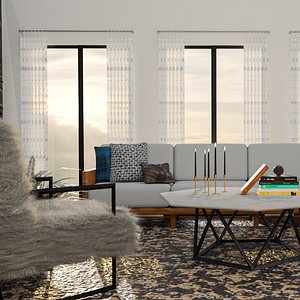 living livingroom room 3D model