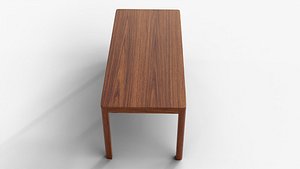 3D Realistic Wooden Table 3D Model High Quality PBR Furniture Asset