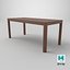 3D Realistic Wooden Table 3D Model High Quality PBR Furniture Asset