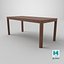 3D Realistic Wooden Table 3D Model High Quality PBR Furniture Asset