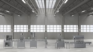 Liquid filling machine assembly line