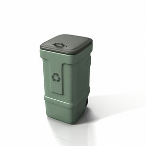 3ds max plastic garbage container