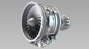 LEAP-1A turbofan engine 3D model
