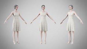 Dress 36 Pastel Petal Scatter model