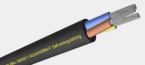 3d rubber light cable h05rn-f model