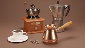 Coffee set 3D model