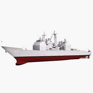 3d uss mobile bay cg-53 model